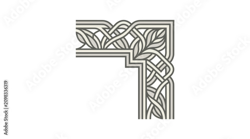 Cuadro en lienzo Celtic knotwork ornamental design element.