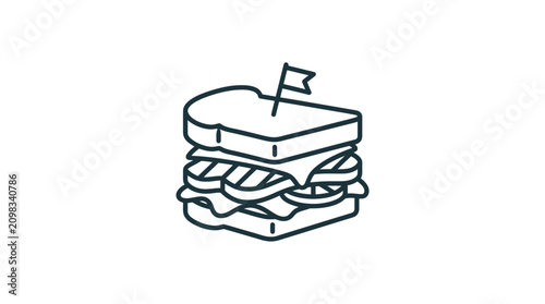 Φωτογραφία Delicious burger with flag on top.