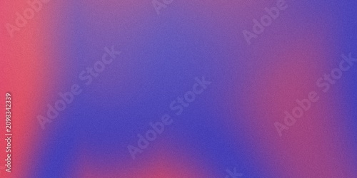 Vibrant coral red and deep blue color gradient background with grainy noise texture, retro colorful horizontal backdrop for web and graphic design