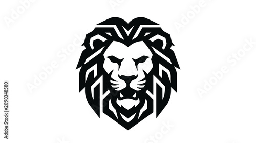 Photography Stylized Lion Head Graphic Design.