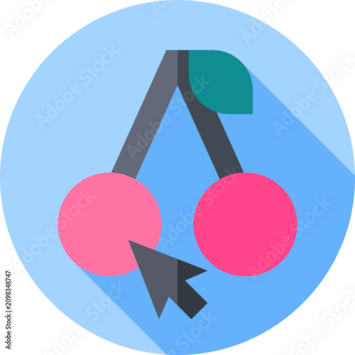 Cherry Fruit Food Nature Sweet Summer Icon