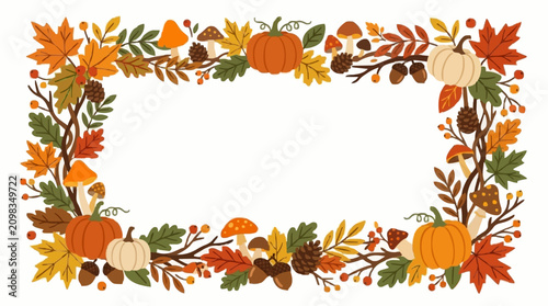 autumn leaves frame
