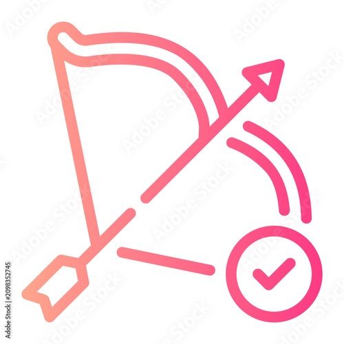 Fototapeta bow gradient icon