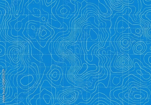 Abstract blue digital grid pattern with glowing white lines and subtle highlights