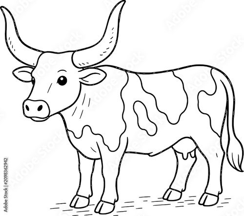 Foto Watusi cattle are a distinctive breed of domestic cattle known for their exceptionally large, long horns