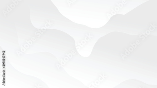 white and grey background with abstract wavy shape and color gradient decoration 
