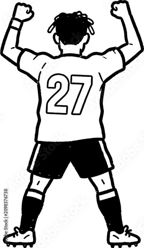 Soccer Player Celebrating a Goal