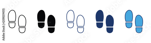 Footprint Icon Set Vector Collection Isolated on Transparent Background