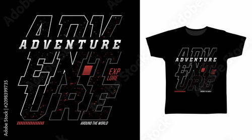 Adventure Typography for print on t-shirt and other uses.