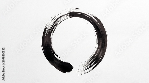 Zen Circle Minimalist Balance and Mindfulness Concept