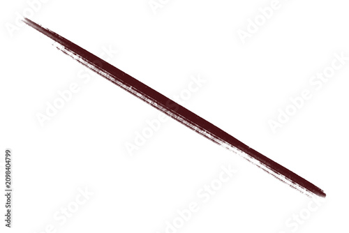Diagonal dark wine red textured brush stroke for artistic accents and grungy decorative elements in digital design.