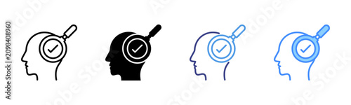 Konstfotografi Self Assessment Icon Set Multiple Style Collection