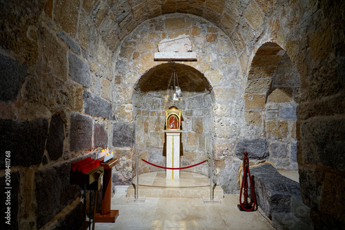 Εκτύπωση καμβά Ancient stone shrine and relic altar inside the Basilica of Saint Antiochus (Bas