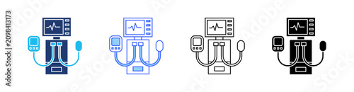 Ventilator Icon Multiple Style Icon Set Collection Pack Web Banner Vector 