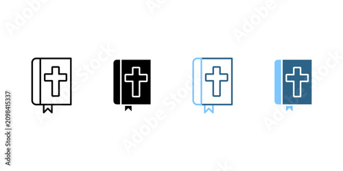 Foto Holy Bible Book icon set multi style