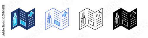 Fotografie Vitamin Icon Multiple Style Icon Set Collection Pack Web Banner Vector