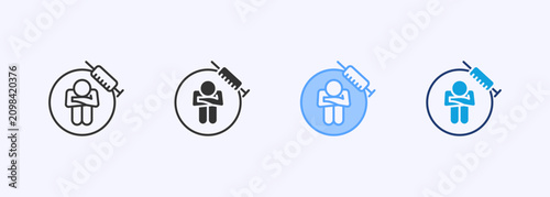 Tableau sur toile Opioid Icon Set Multiple Style Collection Illustration