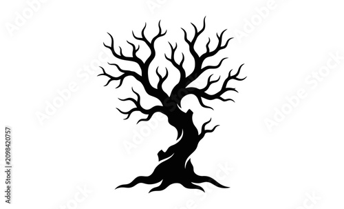 Foto Bare Tree Silhouette Vector Illustration