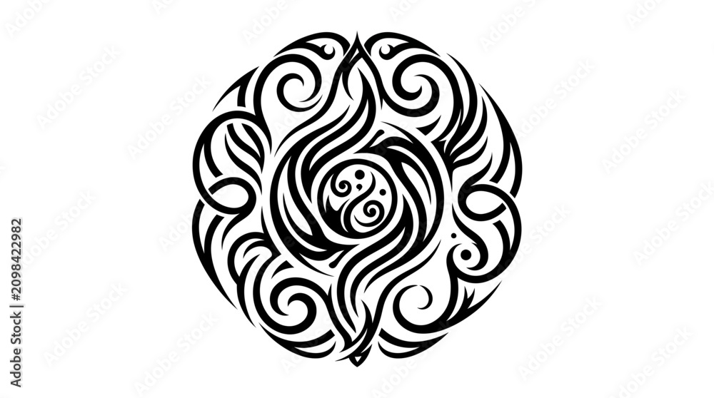 Fototapeta premium Abstract Circular Celtic Knot Design