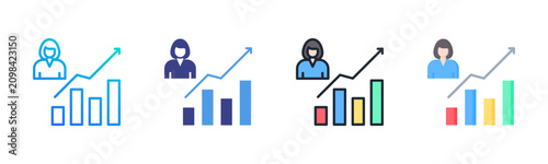 Canvas Print Personal Growth Icon Set Multiple Style Collection
