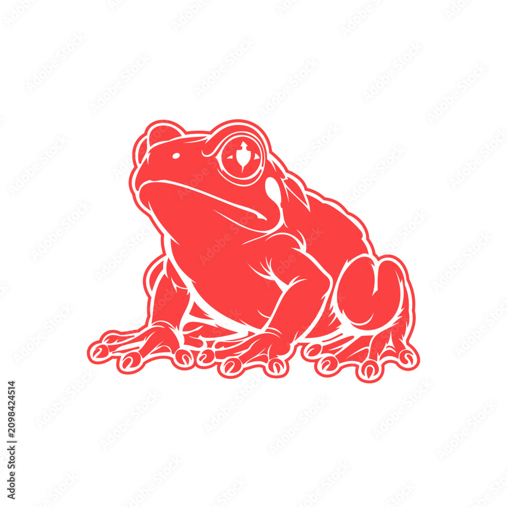 Obraz premium Frog Illustration design templates simple and modern