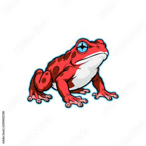 Frog Illustration design templates simple and modern