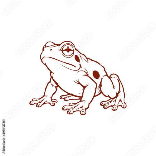 Frog Illustration design templates simple and modern