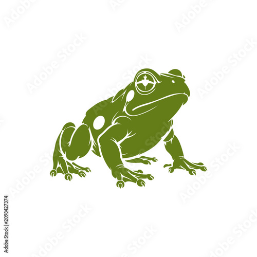 Frog Illustration design templates simple and modern