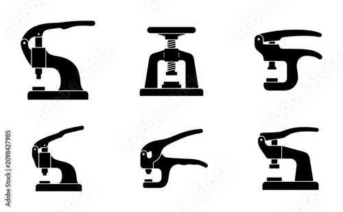 Canvastavla Set of Six Black Snap Fastener Presses, Crafting Tools, Industrial Equipment Ico