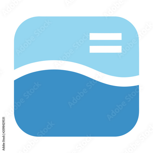 Abstract blue wave graphic with white lines