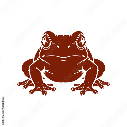 Frog Illustration design templates simple and modern