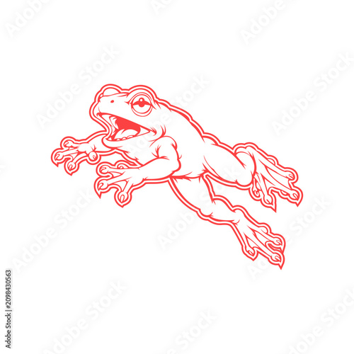 Frog Illustration design templates simple and modern