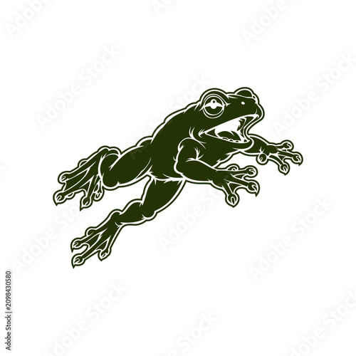 Frog Illustration design templates simple and modern