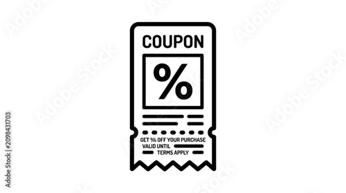 Photos Discount coupon voucher icon.