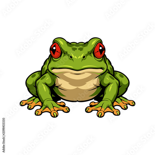 Frog Illustration design templates simple and modern