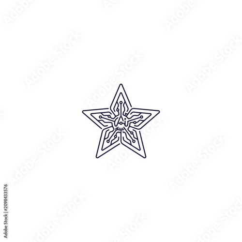 Circuit star icon