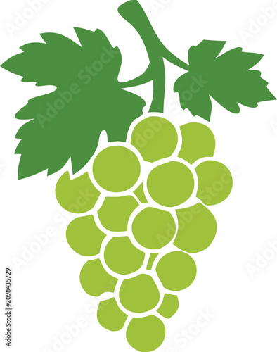 Grapes Bunch Vector Icon Fruit Designs for Winery Branding, Organic Food Packaging, Juice Labels, Logos, Stickers, Web, and Print Projects.