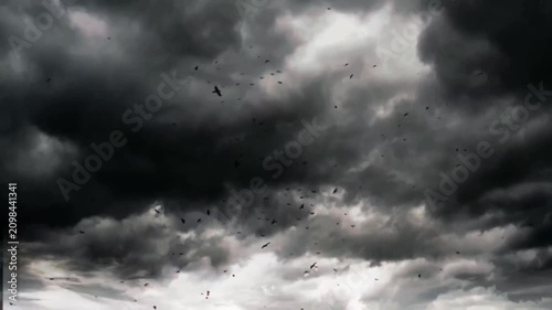 Realistic storm clouds timelapse.