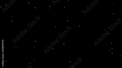 Night stars skies with twinkling or blinking stars motion background. Looping seamless space backdrop.Cartoon colourful stars shining in the sky, animation on black screen, star twinkling.