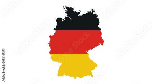 Germany map with national flag colors a symbolic representation of german identity