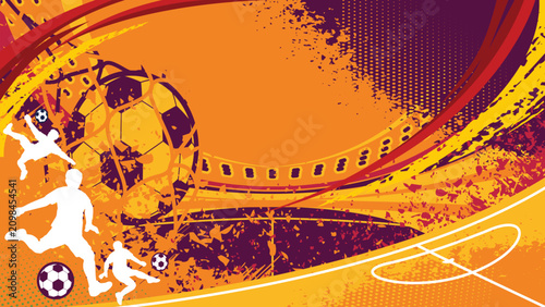 Football Background World Cup 2026 Vector