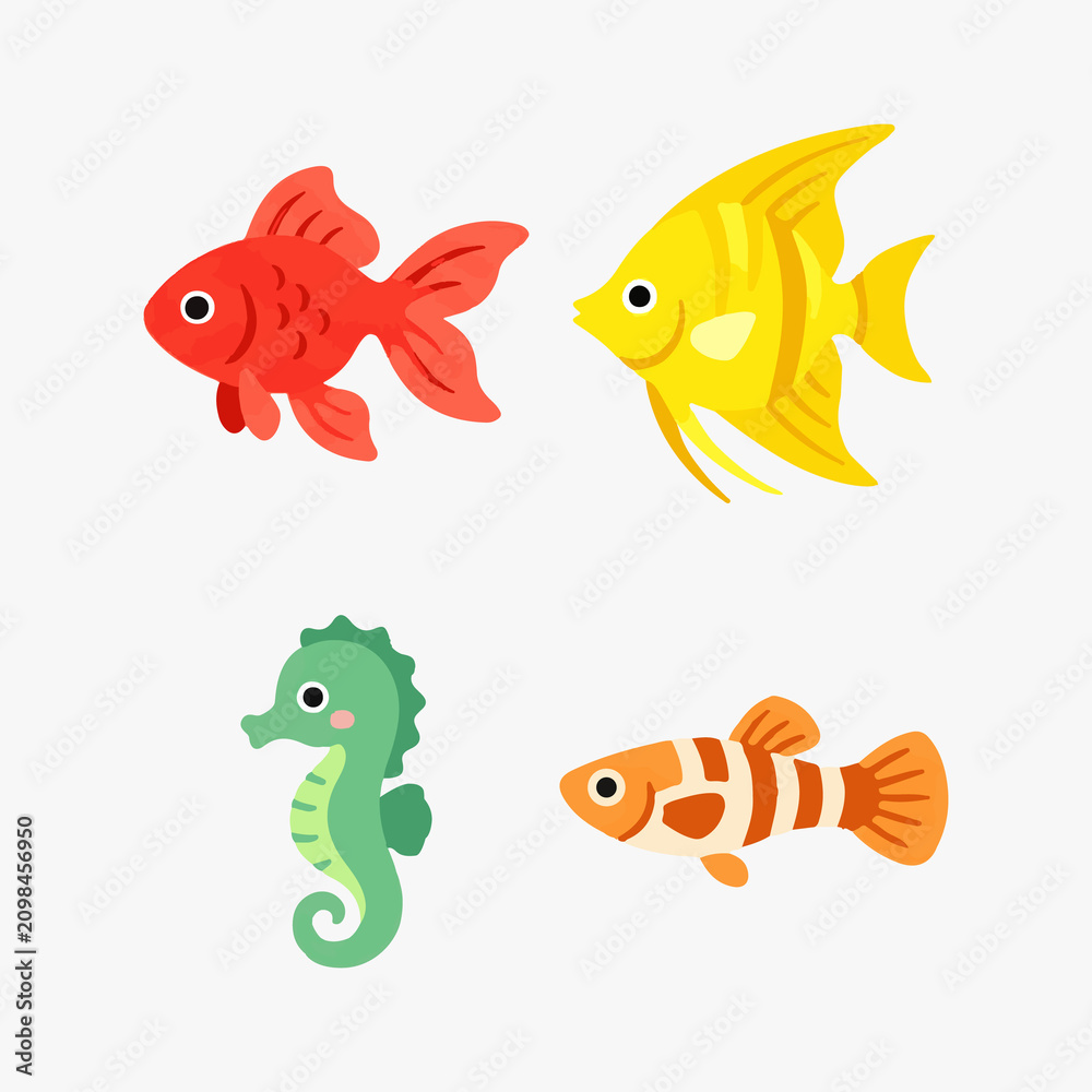 Fototapeta premium Fish Species Vector