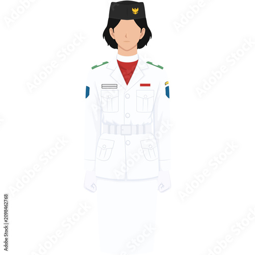 Indonesian Flag Bearer Illustration
