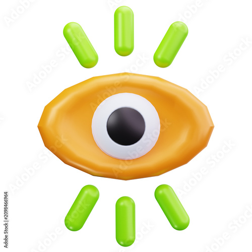 Fotografie Future Governance Eye Vision 3D Illustration