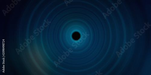 Cuadro en lienzo Circular blue light tunnel vortex effect creating mysterious deep space galaxy style
