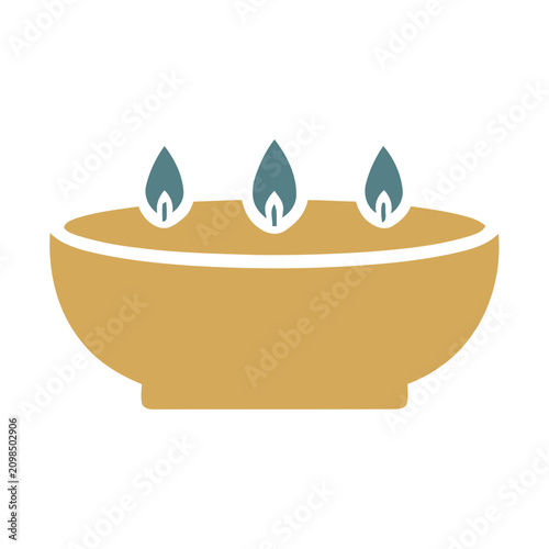 Three Flames in a Bowl