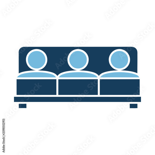 Three People Sitting on a Sofa Icon