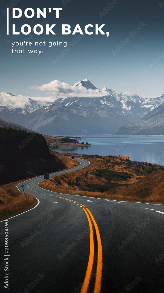 Naklejka premium Travel quote social story template