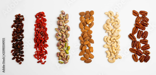 Assortiment de noix et de raisins secs