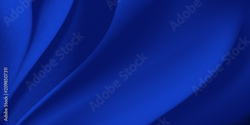 Fotografia royal blue gradient background curved layers with a fine, granular or grainy tex